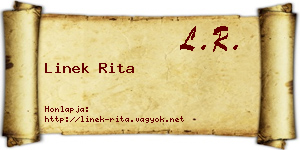 Linek Rita névjegykártya